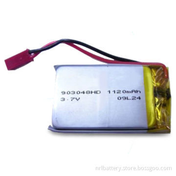 1,120mAh Lithium Polymer Battery, ODM Orders are Welcome, with 3.7V Limited Voltage